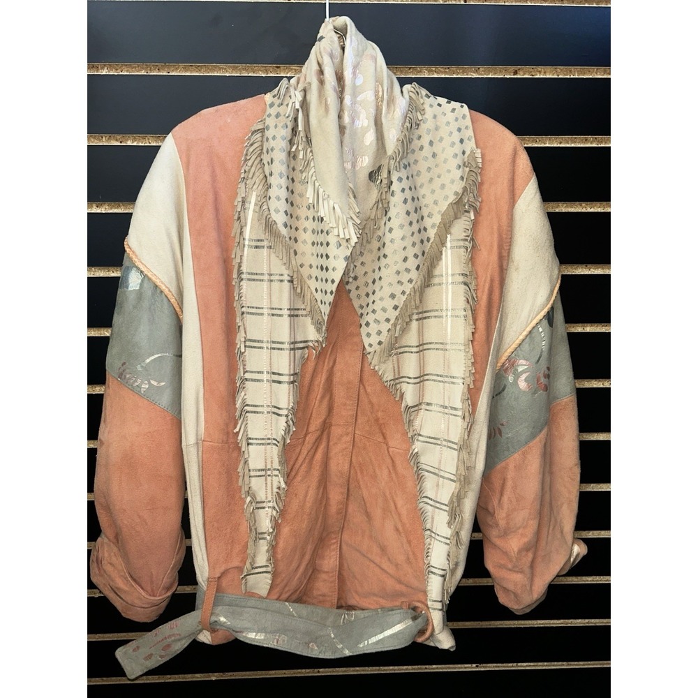 Rare Vintage Char & Sher Designs Jacket And Matching Long Skirt Southern Peach